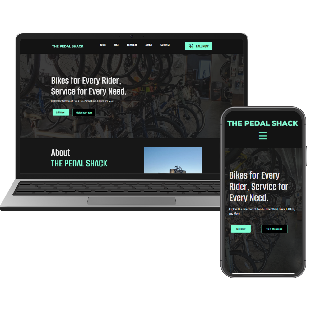 The Pedal Shack website preview