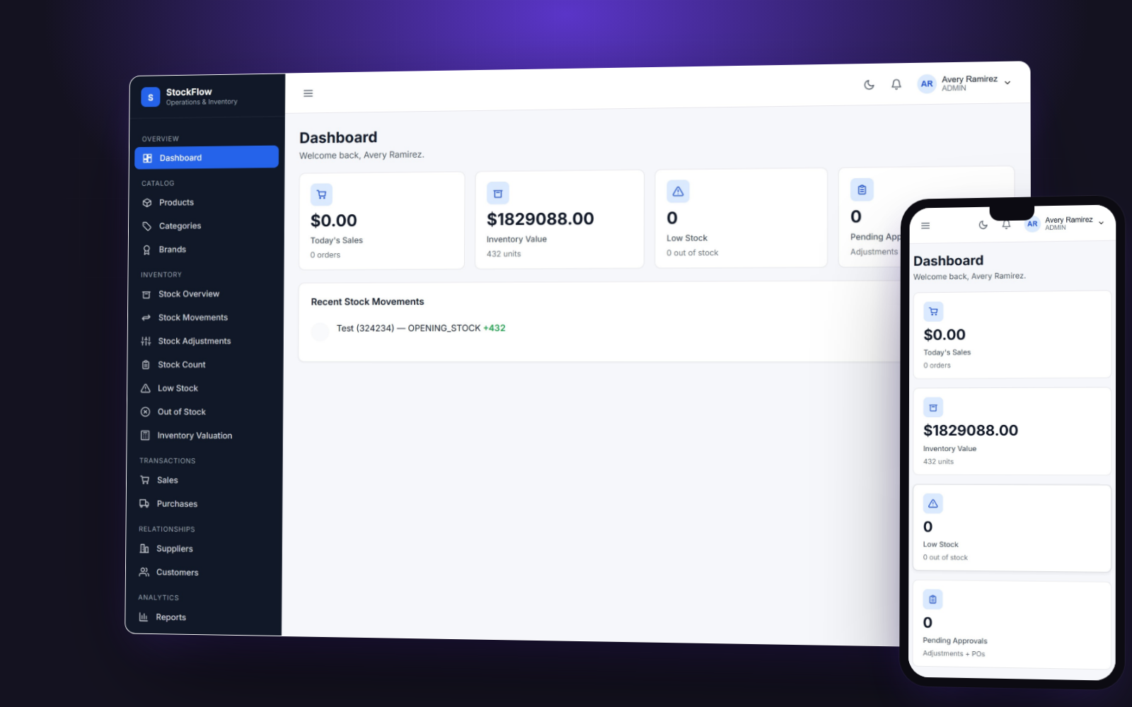 StockFlow screenshot
